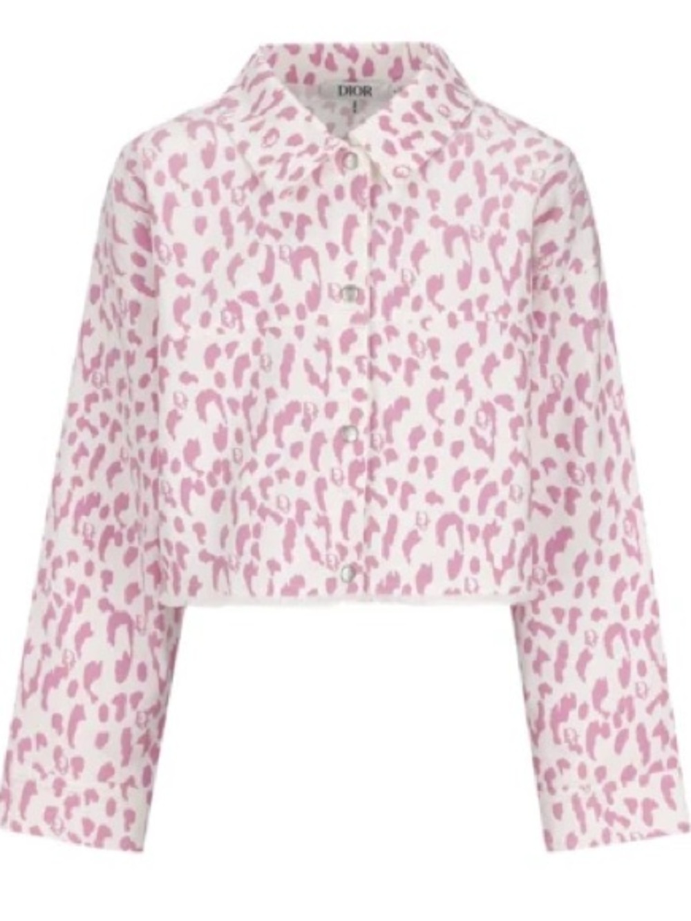 Girls Pink Leopard-Print Pajama Set with Button-Front Top - Picture 5 of 5